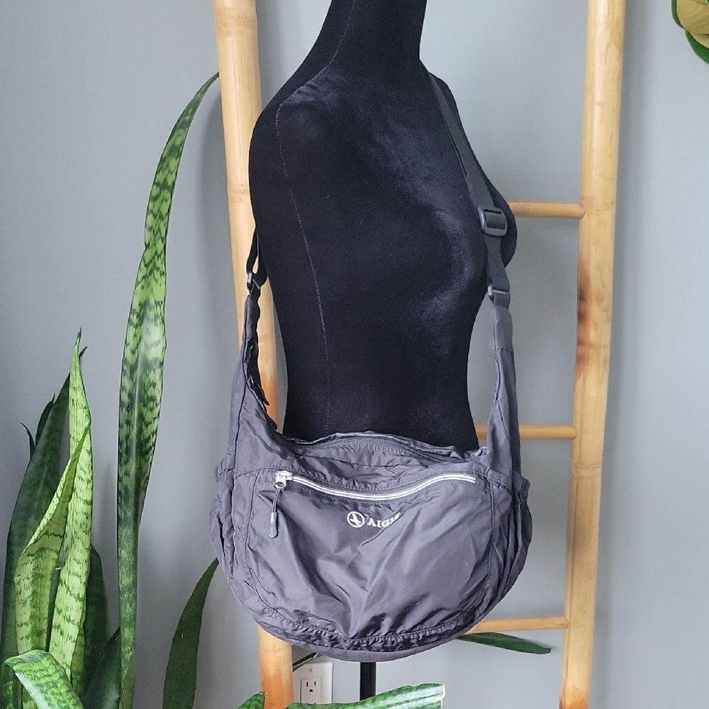 Aigle Black Nylon Unisex Sling Bag